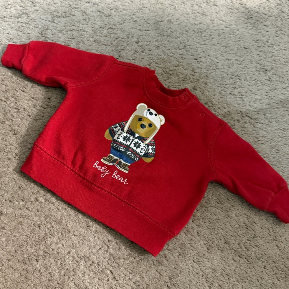 Ralph Lauren Red Bear Kids Sweatshirt